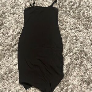 Black midi dress